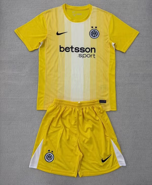 Inter Milan GK Yellow 25/26 Kids Kit (Includes Shorts)