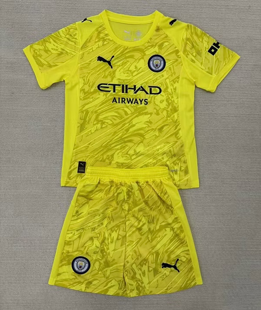 Man. City GK Yellow 25/26 Kids Kit (Includes Shorts)