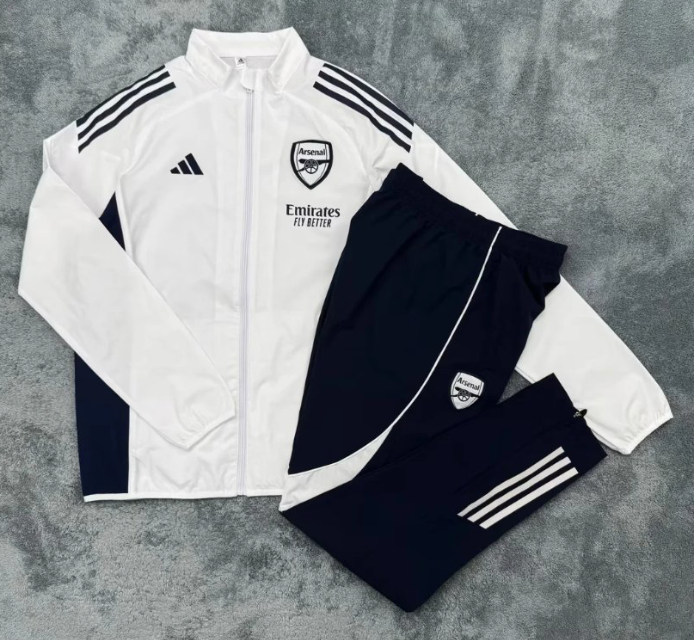 Arsenal 25/26 Windbreaker Complete Training Suit Set 2