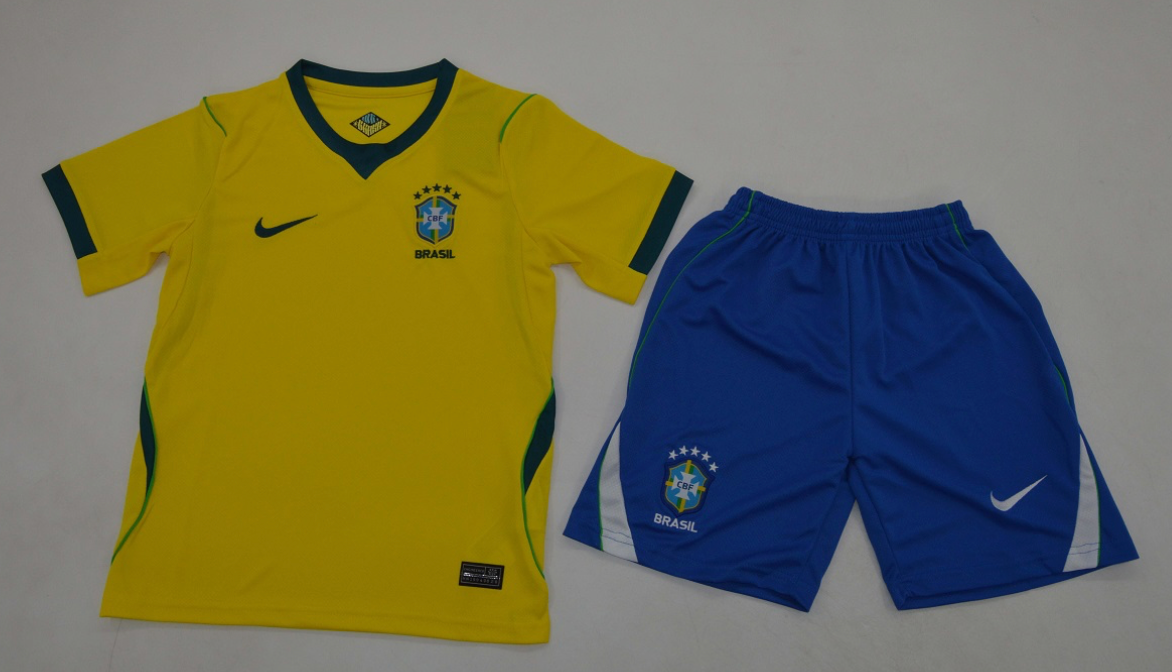 Brazil Home 2026 Kids Kit (Includes Shorts)