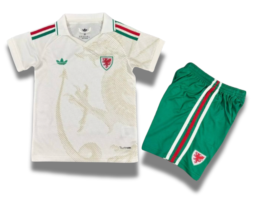 Wales Away 2026 Kids Kit (Includes Shorts)