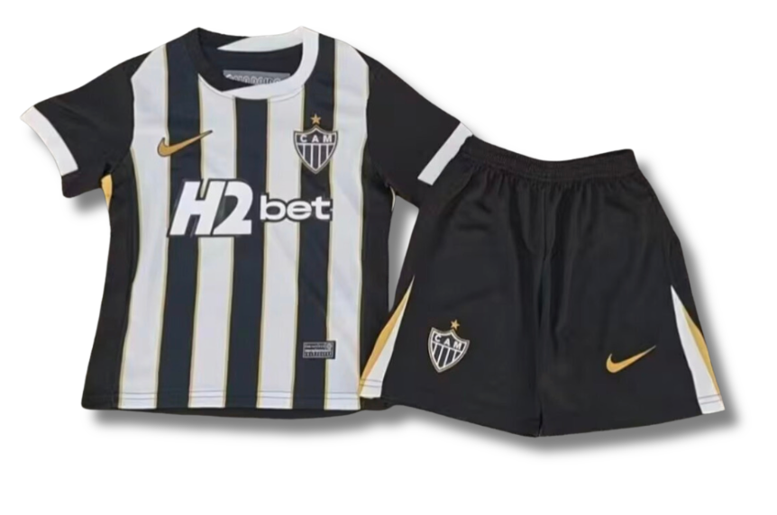 A. Mineiro Home 26/27 Kids Kit (Includes Shorts)