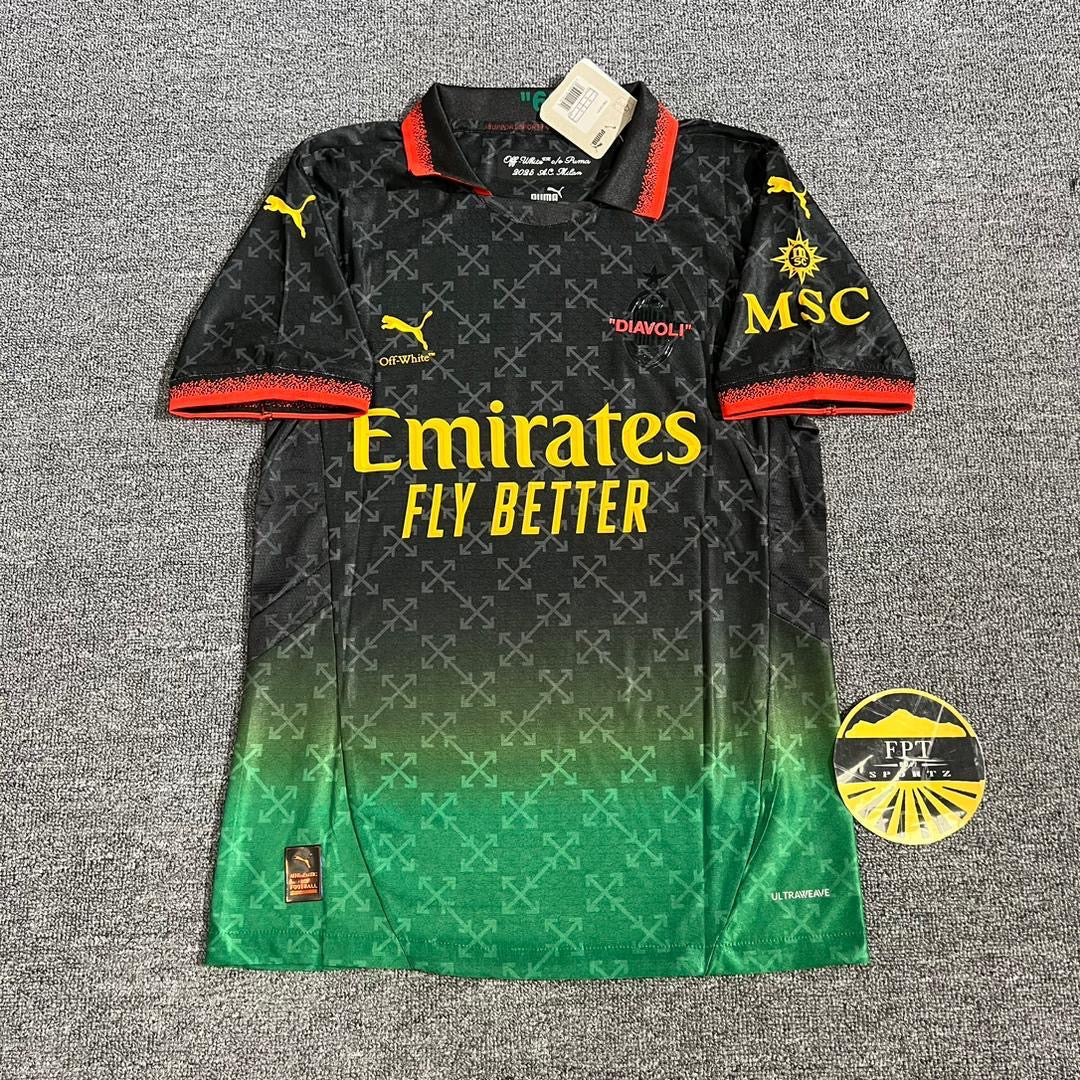 AC Milan x Offf Whitee Black Player Issue Kit