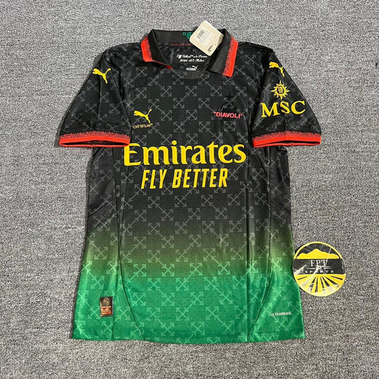 AC Milan x Offf Whitee Black Player Issue Kit