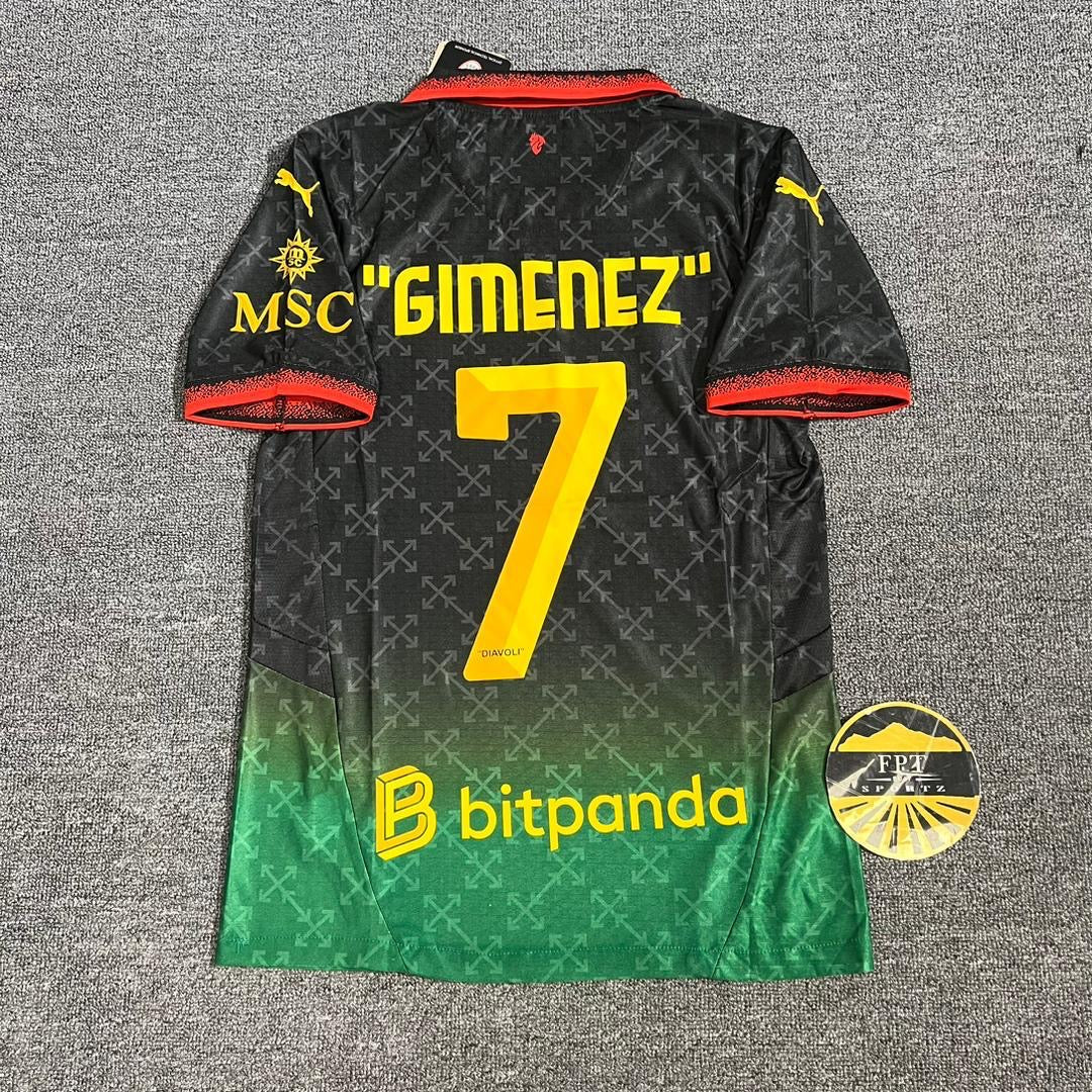 AC Milan x Offf Whitee Black Player Issue Kit