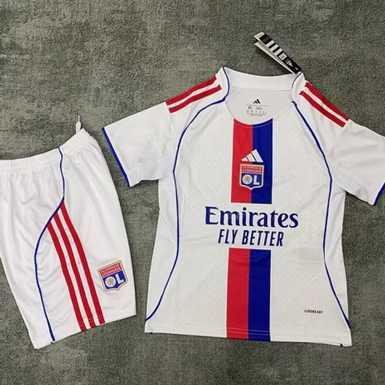 Olympique Home 25/26 Kids Kit (Includes Shorts)