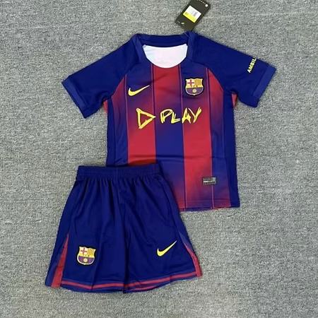 Barça x Ed Sheeran Home 25/26 Kids Kit (Includes Shorts)