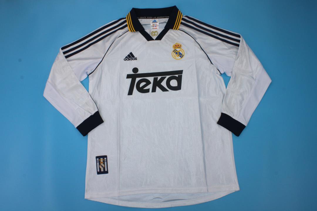 R. Madrid Home 98/00 Long Sleeve Retro Jersey – FPT Sportz LLC