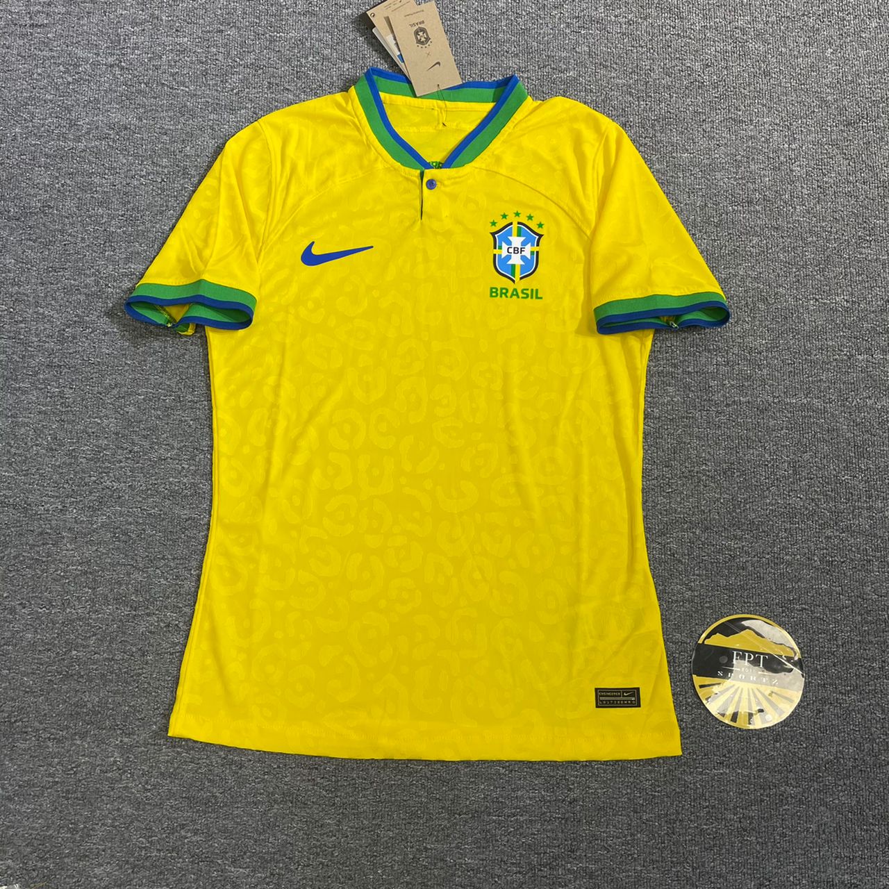 Nike Brazil Vini Jr. Home Jersey 22/23 (Dynamic Yellow/Paramount
