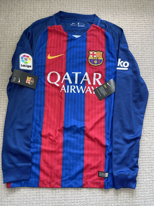 Barça Home 16/17 Retro Club Long Sleeve Jersey