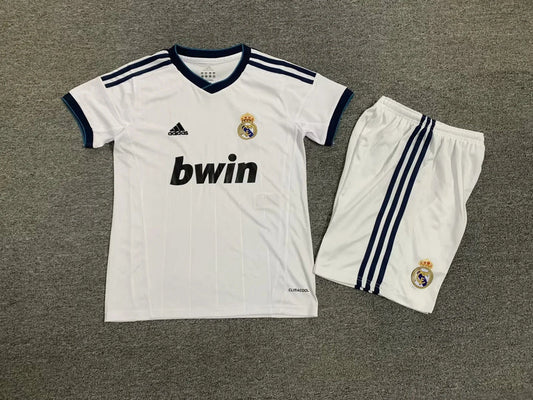 R. Madrid Home 12/13 Kids Retro Kit (Includes Shorts)