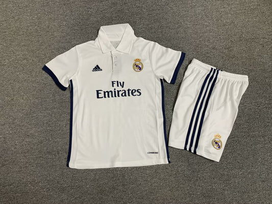 R. Madrid Home 16/17 Kids Retro Kit (Includes Shorts)