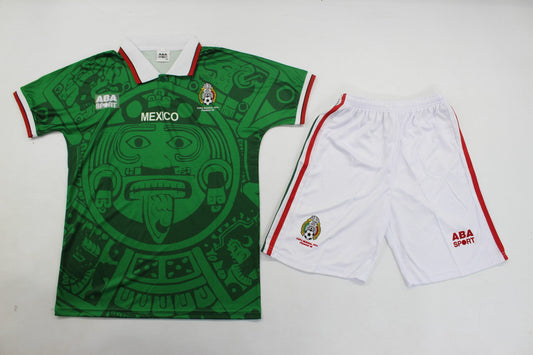 Mexico Home 1998 Kids Retro Kit (Includes Shorts)