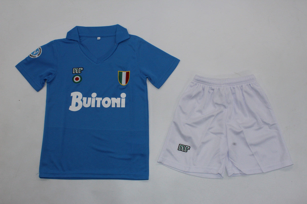 Napoli Home 87/88 Kids Retro Kit (Includes Shorts)