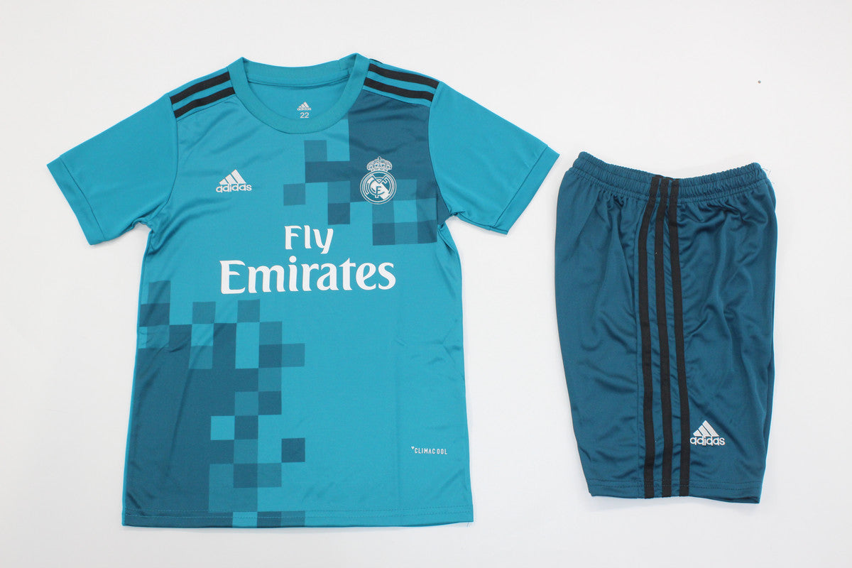 R. Madrid 3rd 17/18 Kids Retro Kit (Includes Shorts)