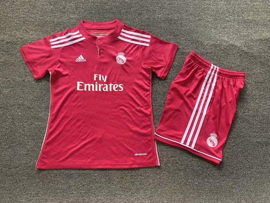 R. Madrid Away 14/15 Kids Retro Kit (Includes Shorts)