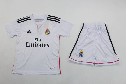 R. Madrid Home 14/15 Kids Retro Kit (Includes Shorts)