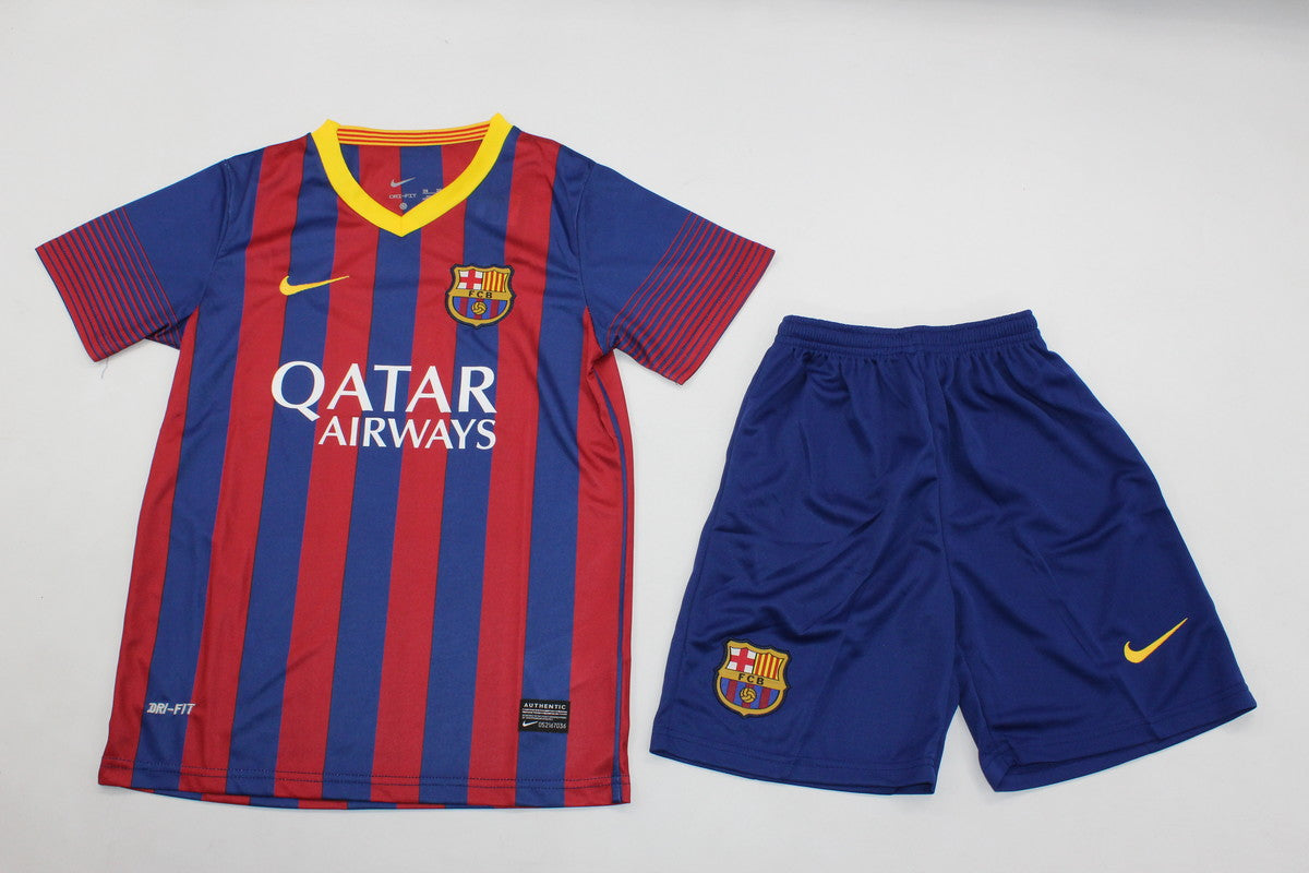 Barça Home 13/14 Kids Retro Kit (Includes Shorts)