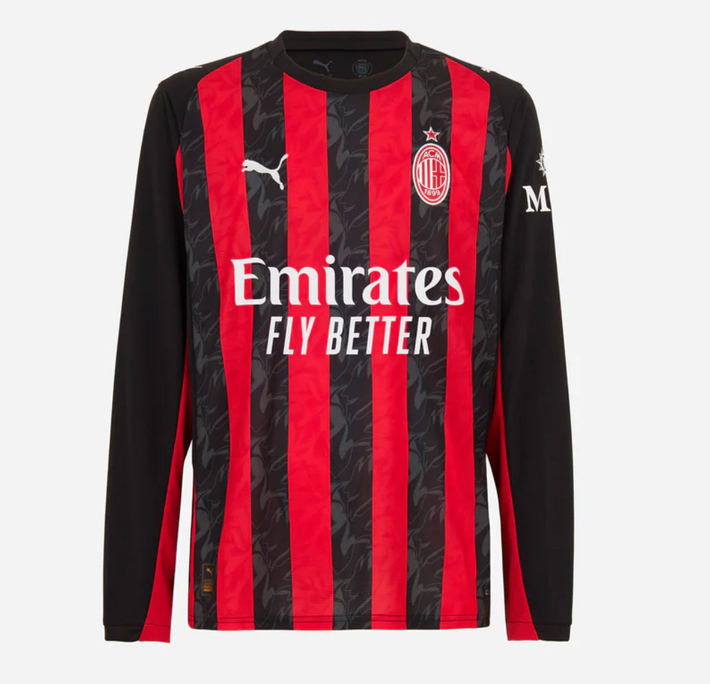 AC Milan Home 25/26 Long Sleeve Player Issue Kit