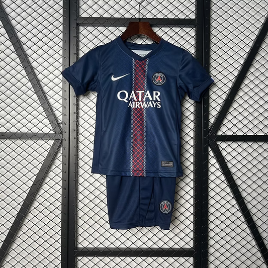 P S G Home 25/26 Kids Kit (Includes Shorts)