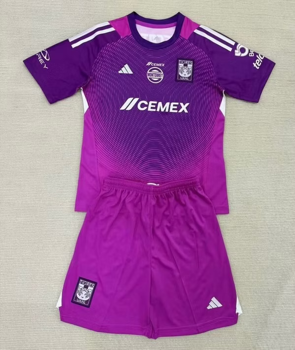 Tigres UANL GK Purple 25/26 Kids Kit (Includes Shorts)
