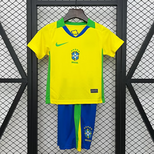 Brazil Home 25/26 Kids Kit (Includes Shorts)