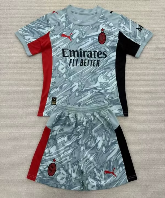 AC Milan GK Grey 25/26 Kids Kit (Includes Shorts)