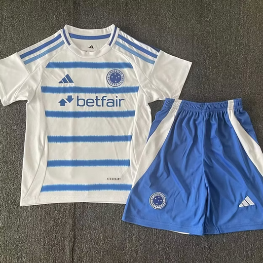 Cruzeiro Away 2025 Kids Kit (Includes Shorts)