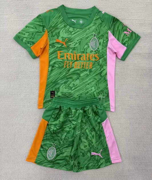 AC Milan GK Green 25/26 Kids Kit (Includes Shorts)