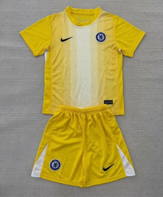 Chelsea GK Yellow 25/26 Kids Kit (Includes Shorts)