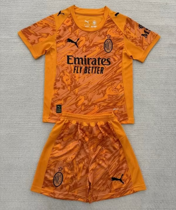 AC Milan GK Orange 25/26 Kids Kit (Includes Shorts)