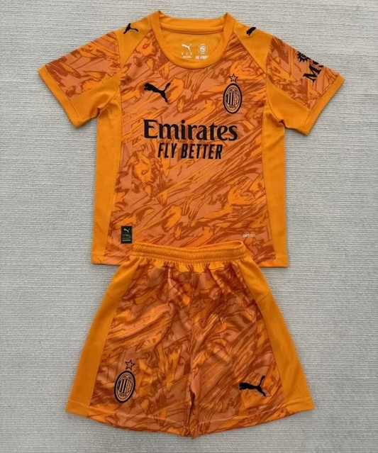 AC Milan GK Orange 25/26 Kids Kit (Includes Shorts)