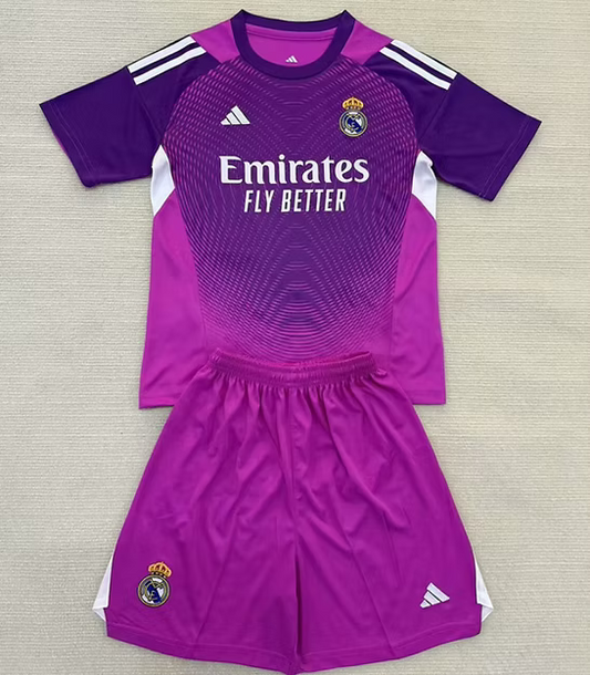 R. Madrid GK Purple 25/26 Kids Kit (Includes Shorts)
