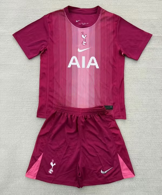 Tottenham Spurs GK Red 25/26 Kids Kit (Includes Shorts)