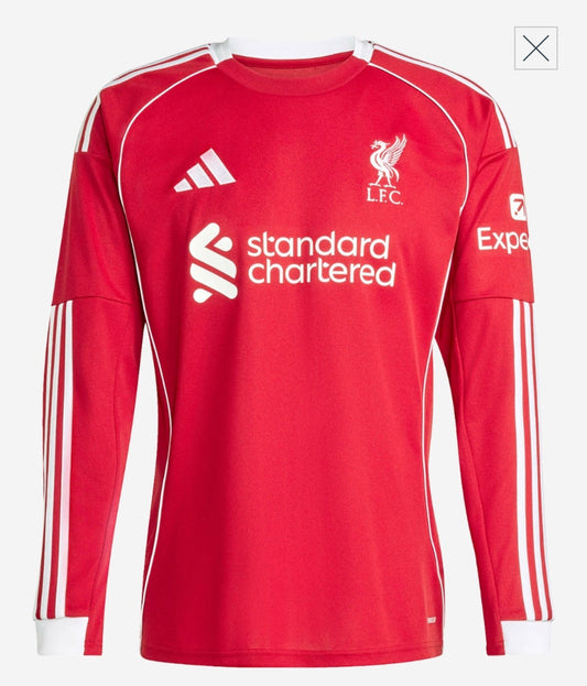 Liverpool Home 25/26 Long Sleeve Player Issue Kit