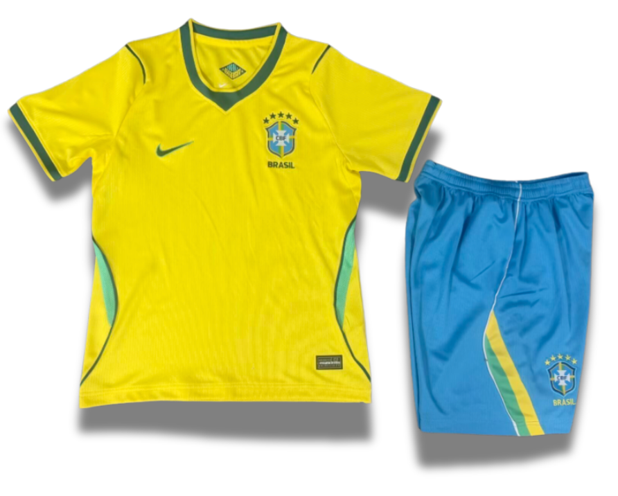 Brazil Home 2026 Kids Kit (Includes Shorts)