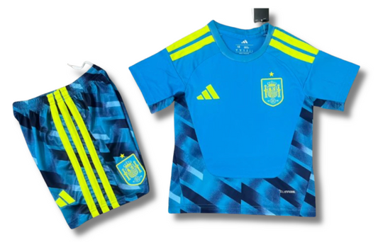 Spain GK Blue  2026 Kids Kit (Includes Shorts)