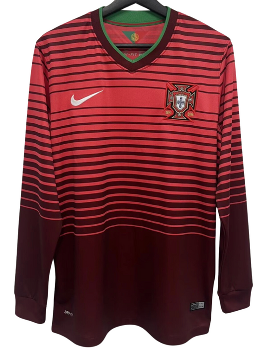 Portugal Home 2014 Long Sleeve Retro Jersey
