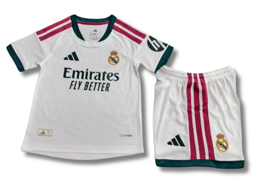 R. Madrid Home 26/27 Kids Kit (Includes Shorts)