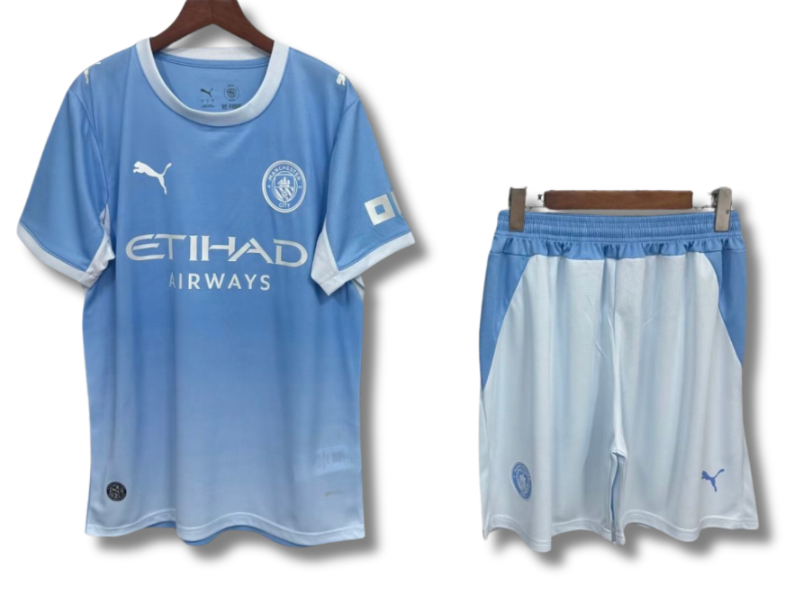 Man City Home 26/27 Kids Kit (Includes Shorts)