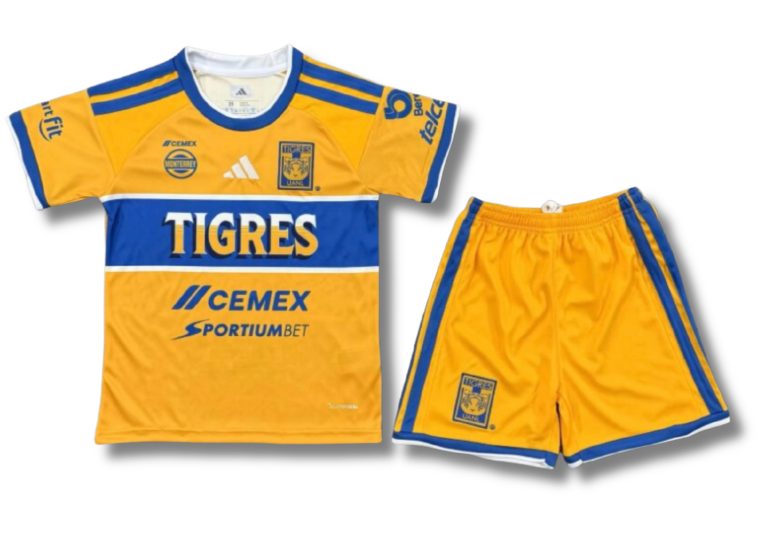 Tigres UANL Home 26/27 Kids Kit (Includes Shorts)
