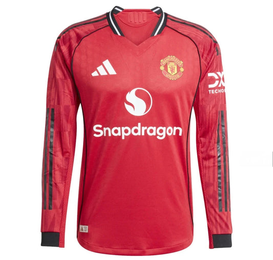 Man. Utd Home 25/26 Long Sleeve Player Issue Kit