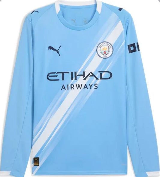Man. City Home 25/26 Long Sleeve Player Issue Kit