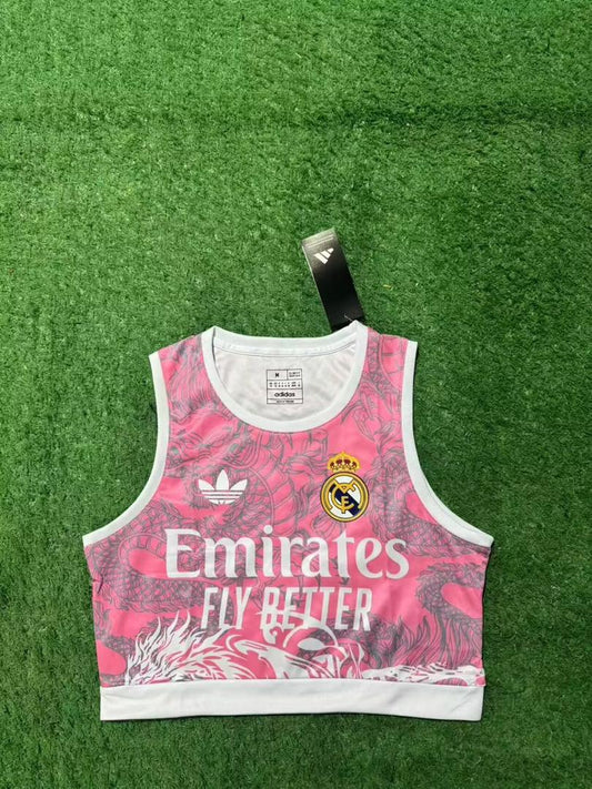 R. Madrid Pink Concept 25/26 Woman Crop Top Kit