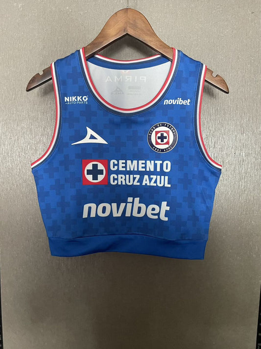 Cruz Azul Home 25/26 Woman Crop Top Kit