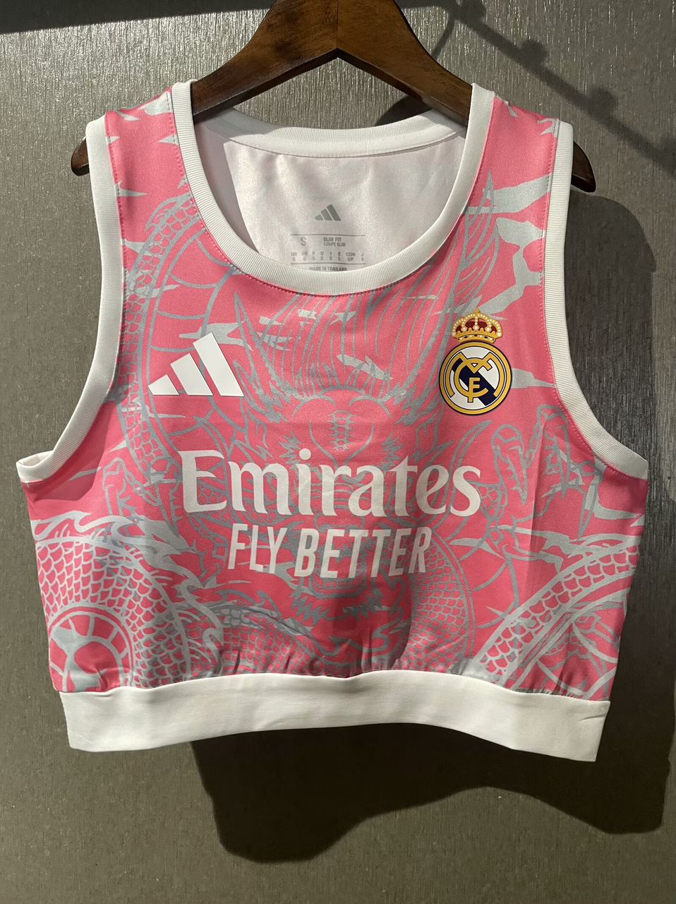R. Madrid Pink/White Concept 25/26 Woman Crop Top Kit