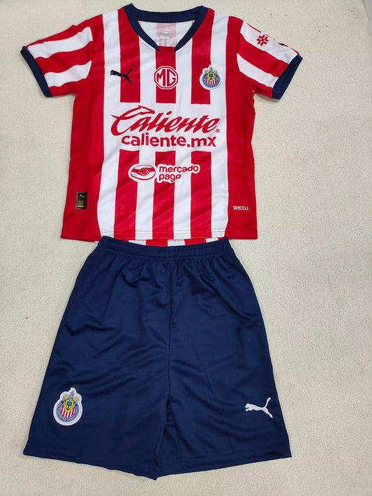 Chivas Guadalajara 24/25 Kids Kit (Includes Shorts)