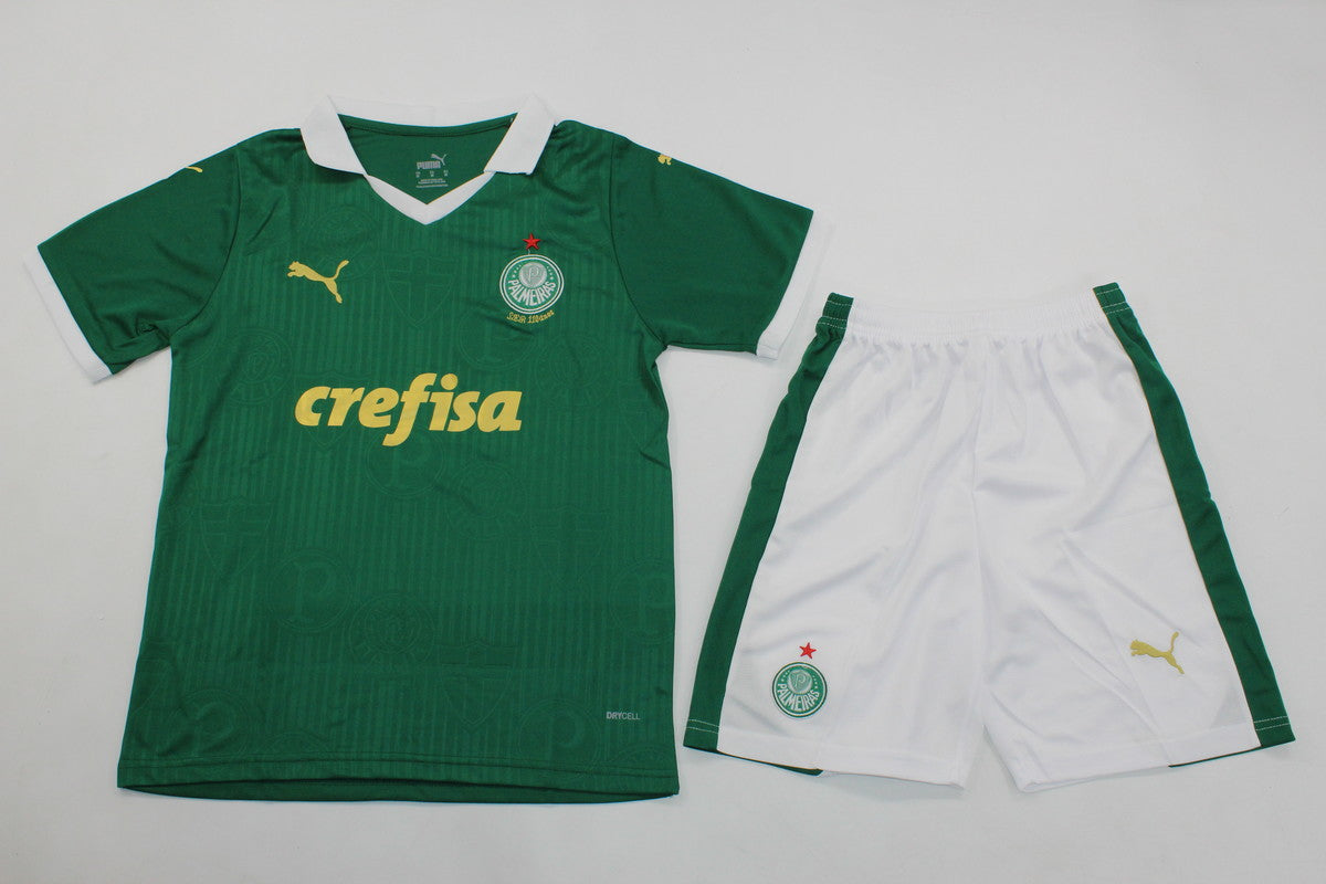 Palmeiras Home 24/25 Kids Kit (Includes Shorts)