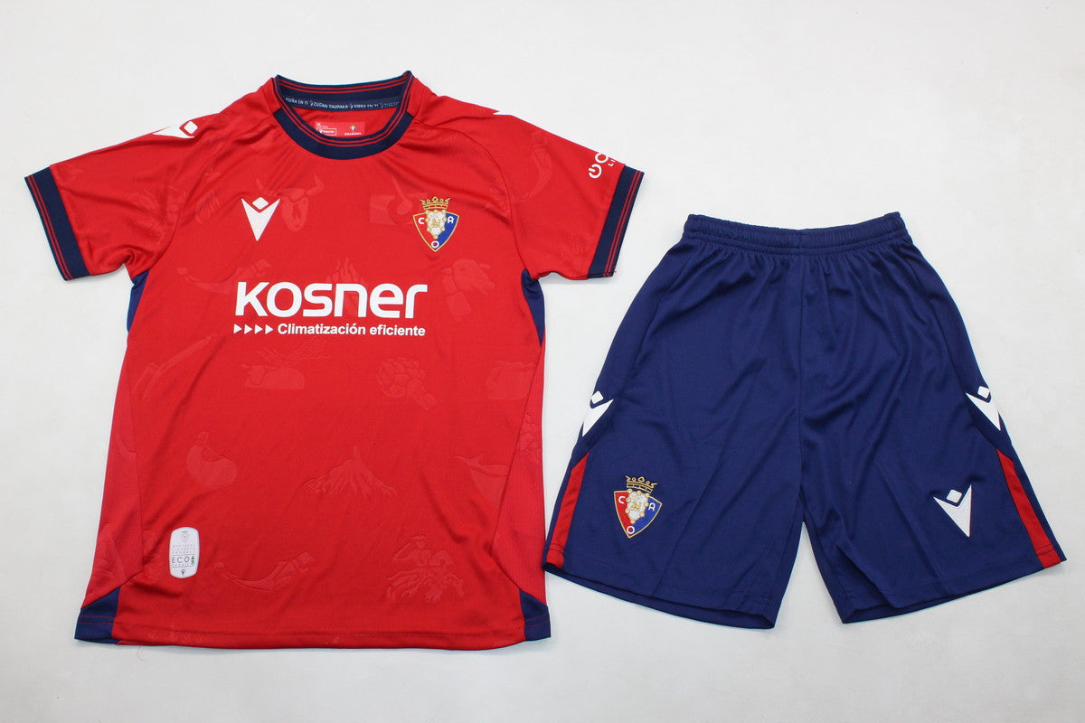 Osasuna Home 24/25 Kids Kit (Includes Shorts)