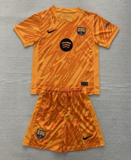 Barça GK Orange 24/25 Kids Kit (Includes Shorts)